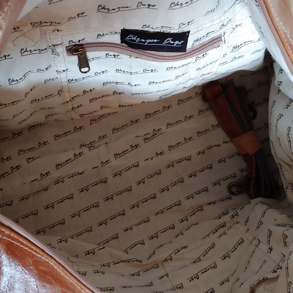 Vintage Canvas Duffel Bag with Leather Accents - Gray